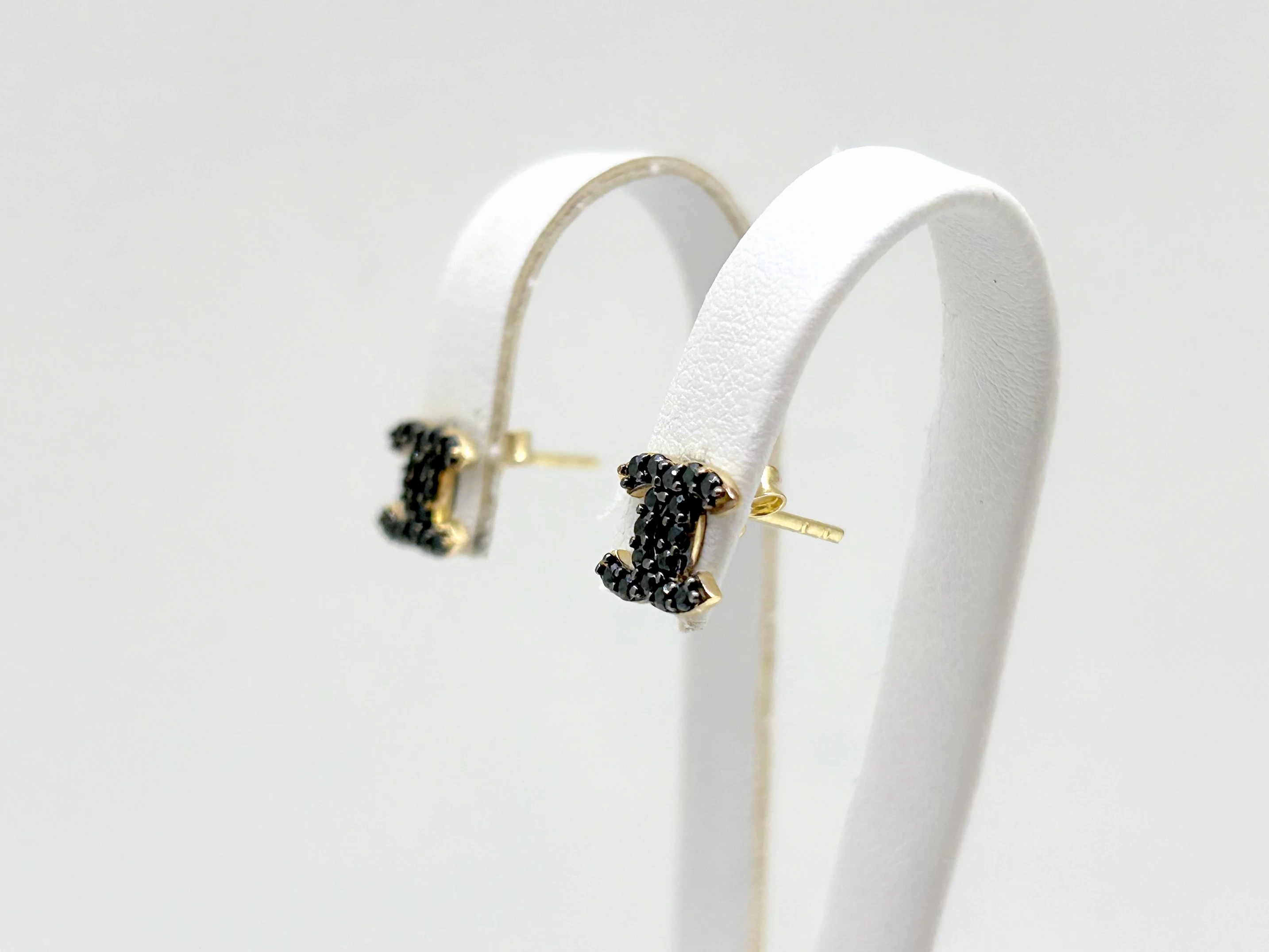 zlote-kolczyki-chanel-cc-czarne-cyrkonie-9mm-7mm-585-112g-stan-powystawowy