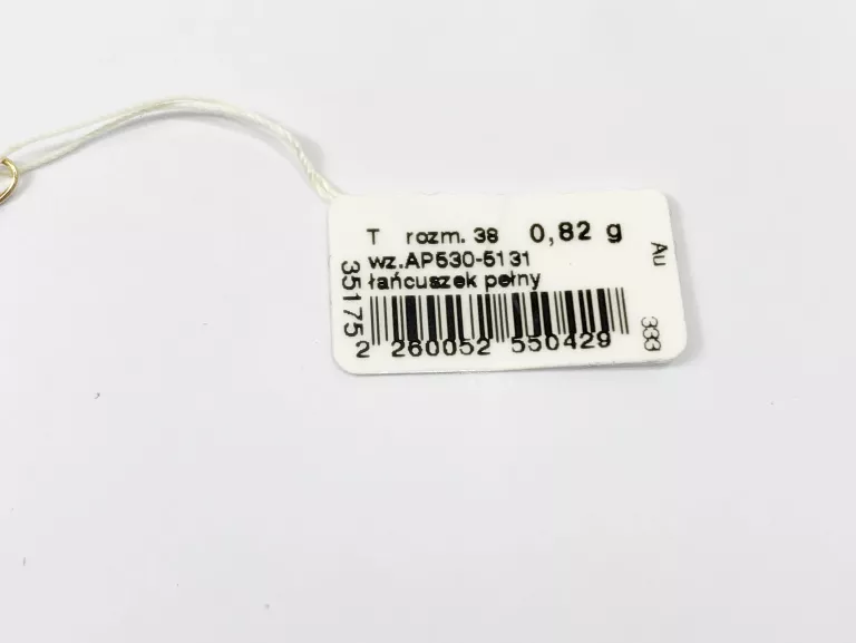 KRÓCIUTKI ZŁOTY ŁAŃCUSZEK JESZCZE Z METKĄ 0,82G 8CT 38CM