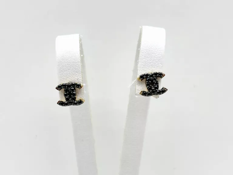 zlote-kolczyki-chanel-cc-czarne-cyrkonie-9mm-7mm-585-112g-marka-bez-marki