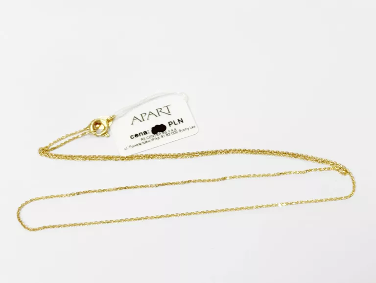 KRÓCIUTKI ZŁOTY ŁAŃCUSZEK JESZCZE Z METKĄ 0,82G 8CT 38CM