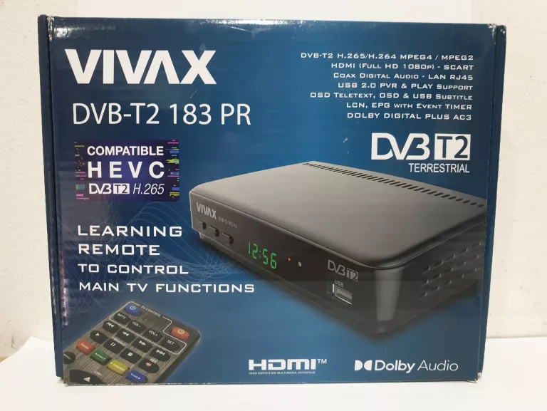 VIVAX DEKODER TELEWIZYJNY TUNER DVB-T2/HEVC 183PR
