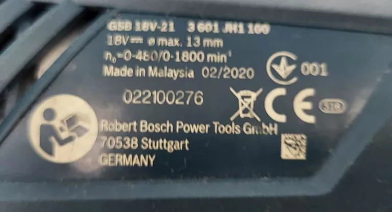 WKRĘTARKA Z UDAREM 55 NM GSB 18V-21 BOSCH PROFESSIONAL BODY