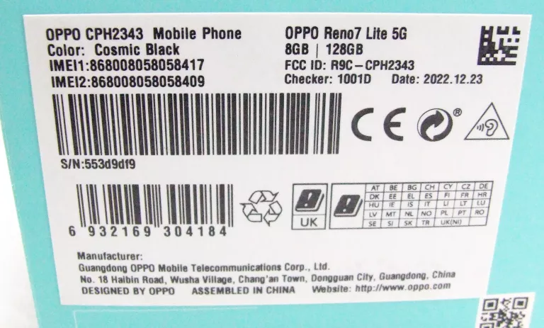 TELEFON OPPO RENO7 LITE 5G 8/128GB