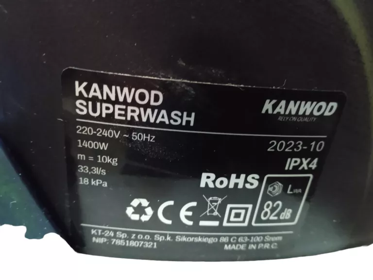 ODKURZACZ PIORĄCY KANWOD SUPERWASH