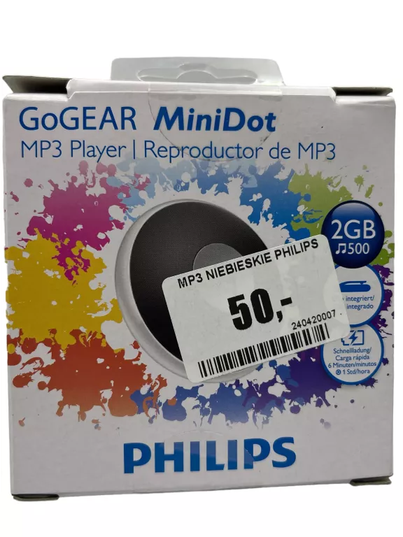 ODTWARZACZ PHILIPS GOGEAR SOUNDDOT MP3 2GB BIAŁY