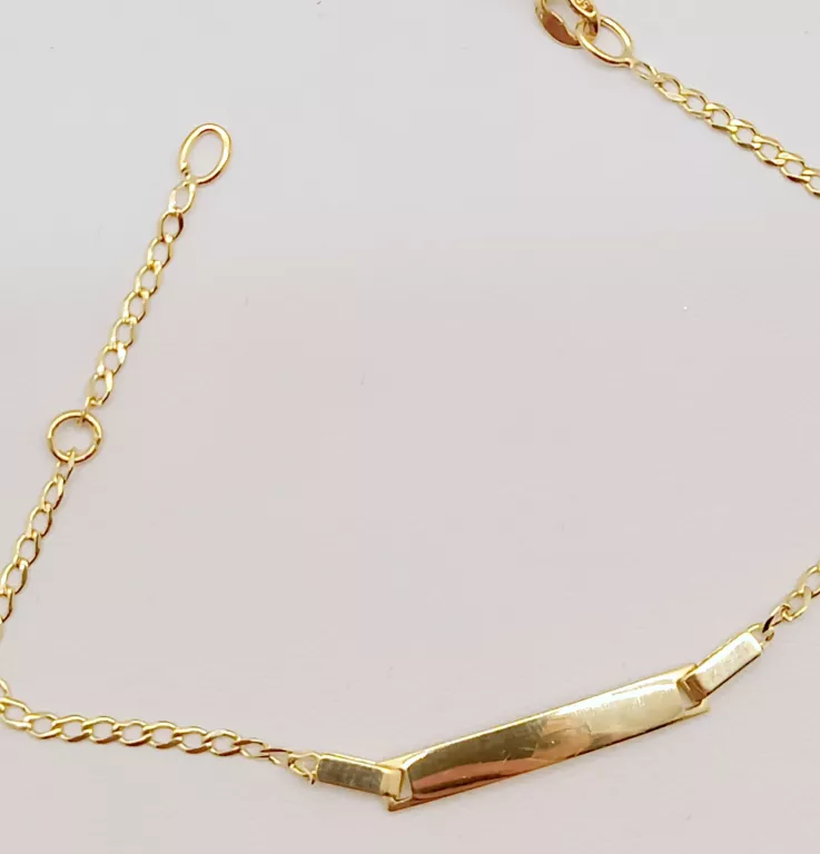 WYRÓB JUBILERSKI  BRANSOLETKA Z BLASZKA R.15,50CM