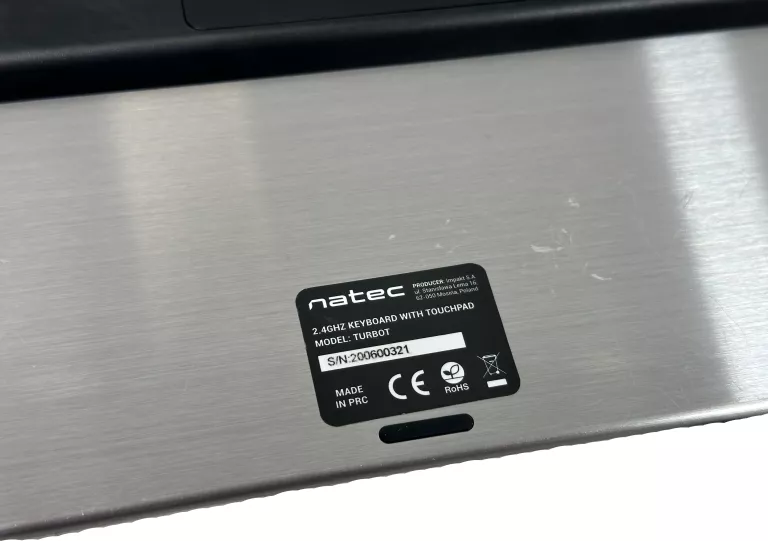 KLAWIATURA BEZPRZEWODOWA NATEC TURBOT SLIM TOUCHPAD DO SMART TV