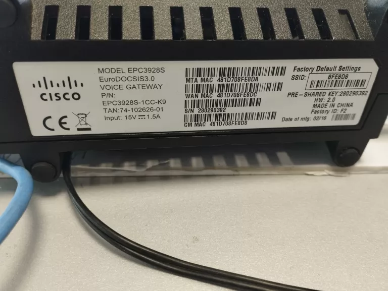 BRIDGE, ROUTER CISCO EPC2425 802.11G, 802.11B