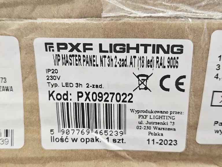 PXF LIGHTING VIP MASTER PANEL NT PX0927022 OPRAWA AWARYJNA LED