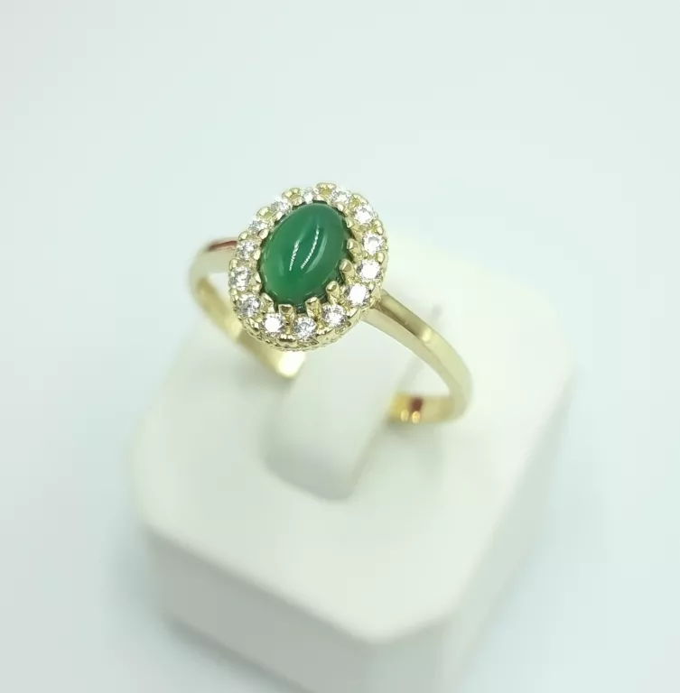 piekny-zloty-pierscionek-z-zielonym-oczkiem-zareczynowy-585-238g-polecam-stan-11323-1