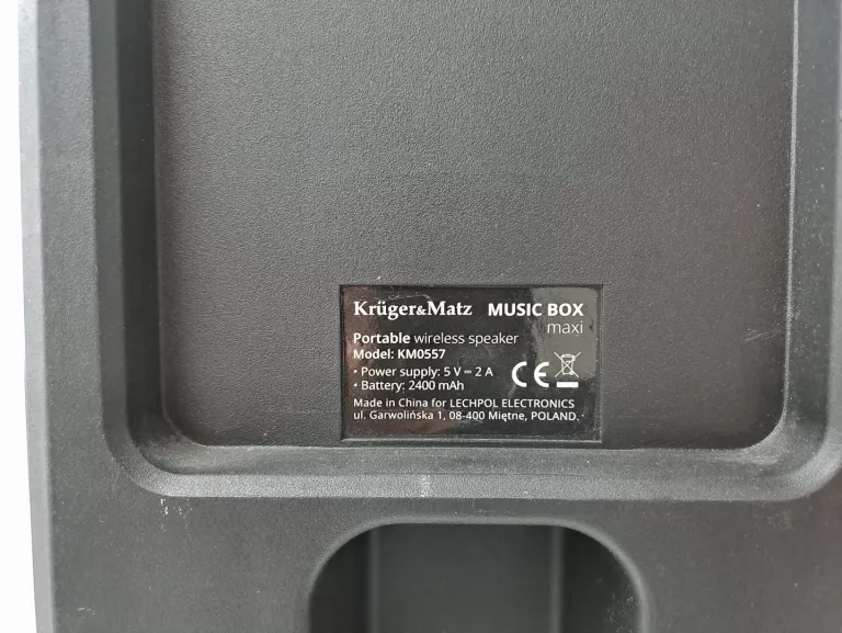 GŁOŚNIK KRUGER MATZ MUSIC BOX MAXI KM0557