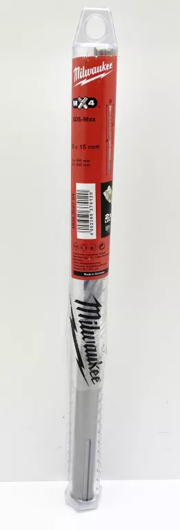 MILWAUKEE WIERTŁO SDS-MAX 15X200/340 4-OSTRZOWE