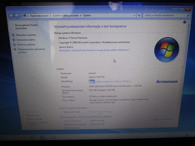 LAPTOP LENOVO G565 4GB/500GB