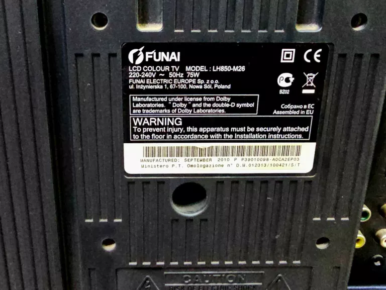 TELEWIZOR FUNAI LH850-M26 PILOT STAN DB STARSZY TYP TV