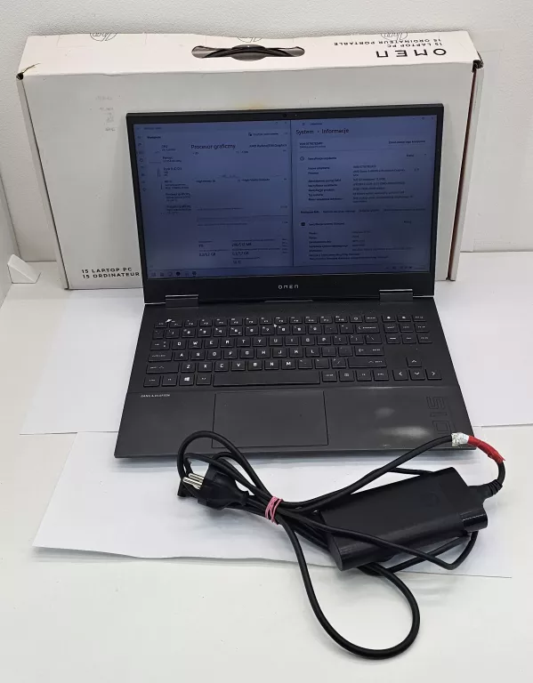 LAPTOP HP OMEN 15-EN0016NW 15,6" AMD RYZEN 5 16GBRAM 512GBSSD KOMPLET