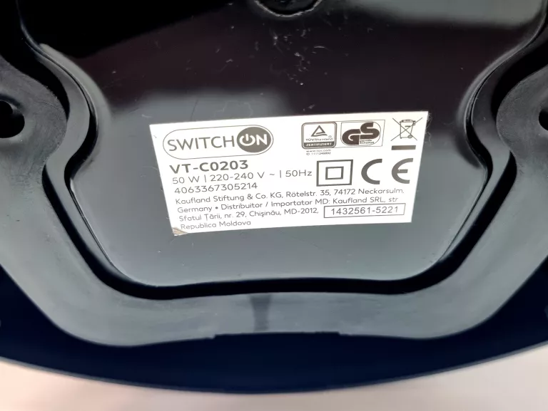 WENTYLATOR SWITCH ON VT-C0203 50W CZARNY