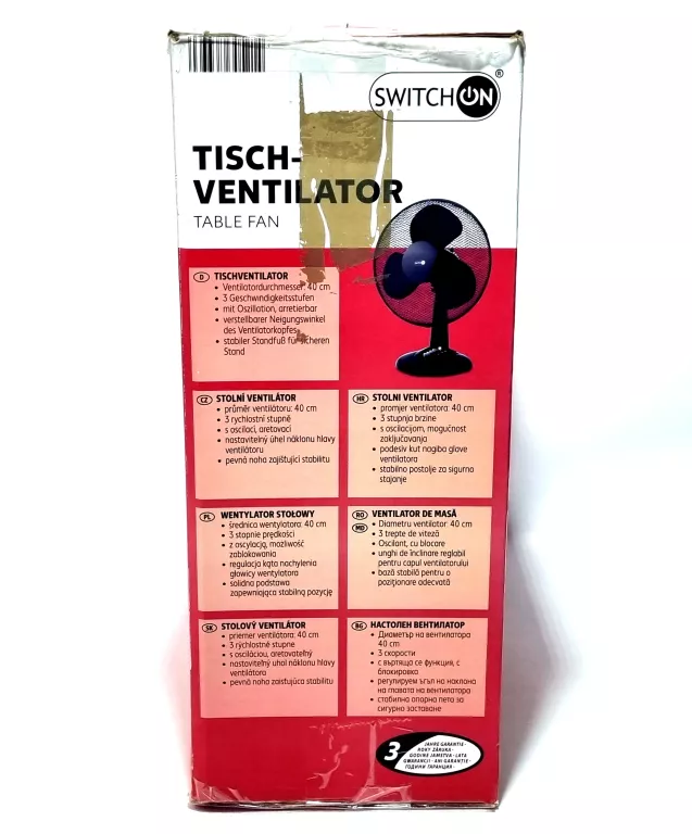 WENTYLATOR SWITCH ON VT-C0203 50W CZARNY