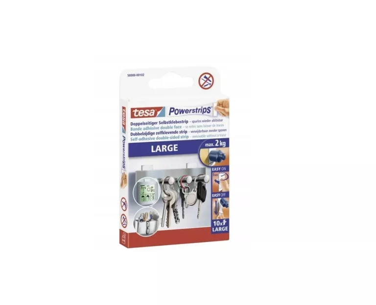 TESA POWERSTRIPS PLASTRY DO PLAKATÓW BIAŁE 10SZT