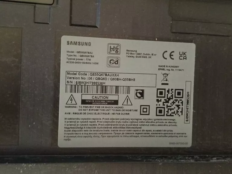 TELEWIZOR SAMSUNG QLED QE55Q67BAU KOMPLET