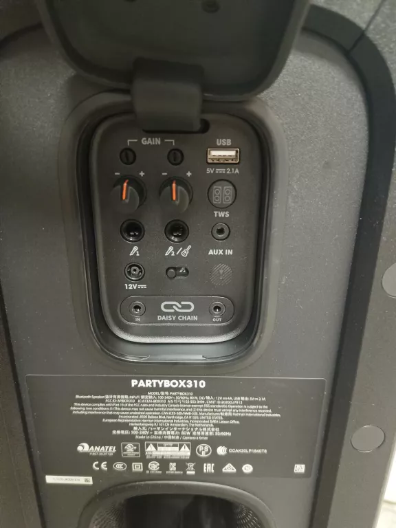 POWER AUDIO JBL PARTYBOX 310 KOMPLET + GWAR. DO 2026ROK