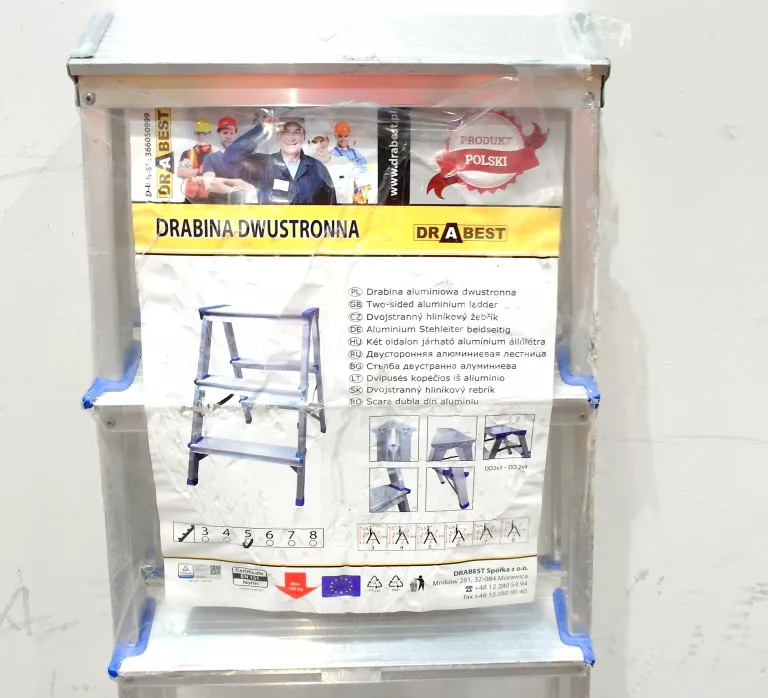 DRABINKA 2X5 DWUSTRONNA 5 STOPNIOWA 150KG SCHODKI