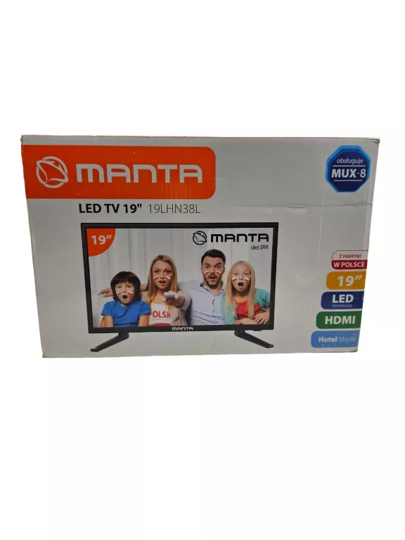TELEWIZOR TV LED HD READY MANTA 19LHN38L 19" DVB-T2
