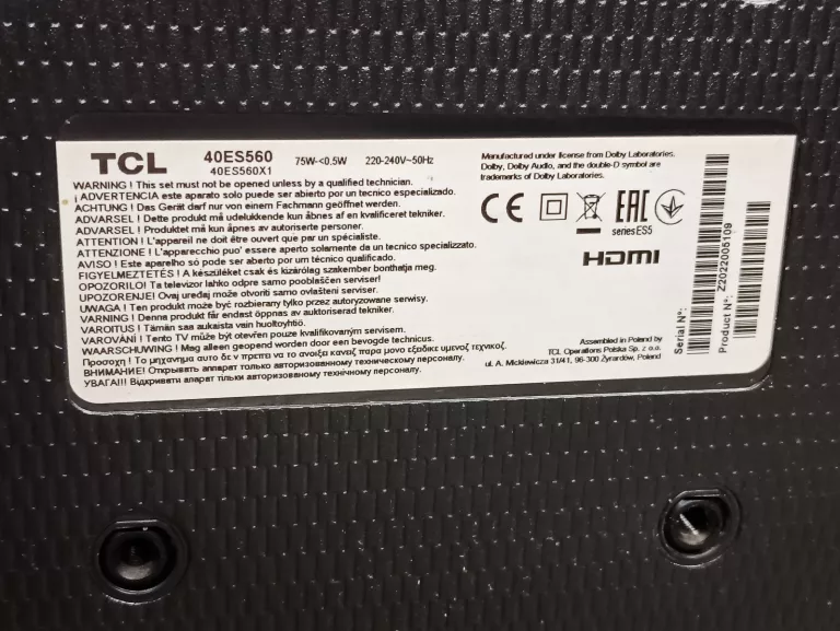 TELEWIZOR TCL 40ES560 !!! ODBIÓR OSOBISTY !!!