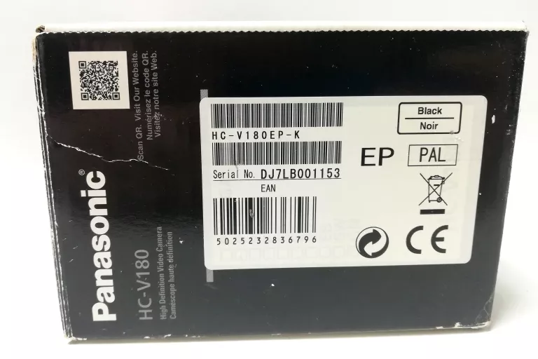 KAMERA PANASONIC HC-V180 BRAK ŁADOWARKI