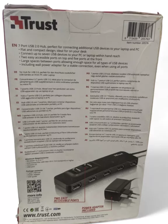 TRUST OILA 7 PORT USB 2.0 HUB Z OPAKOWANIEM