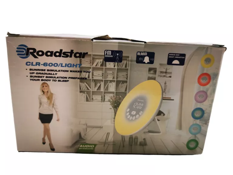 RADIOBUDZIK ZEGAR ROADSTAR CLR-600 BIAŁY