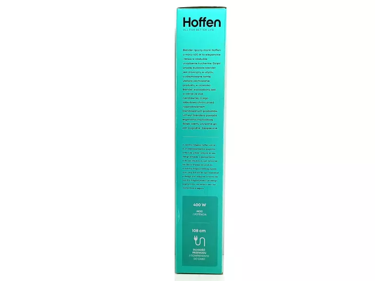 BLENDER RĘCZNY HOFFEN HB809-400 400W BIAŁY