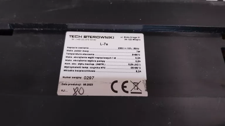 TECH L-7E STEROWNIK LISTWA OGRZEWANIA PODŁOGOWEGO/PUD