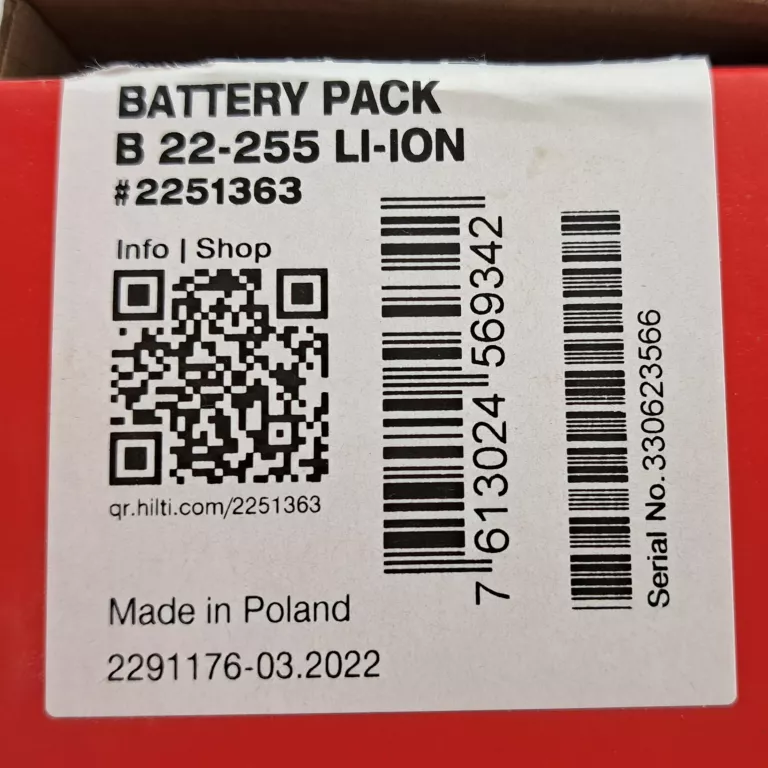 AKUMULATOR HILTI B22-225 LI-ON JAK NOWY OKAZJA!