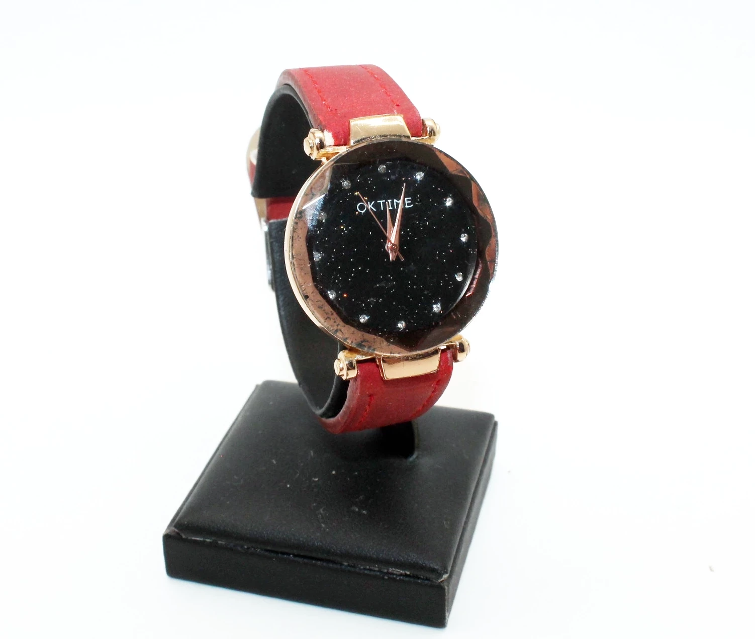 zegarek-oktime-czerowny-pasek-stan-uzywany