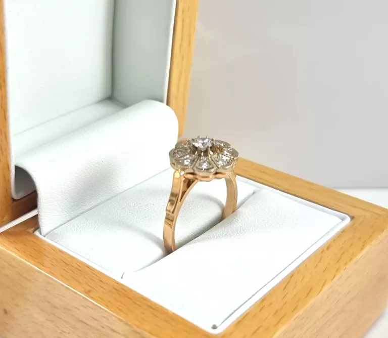ZŁOTY PIERŚCIONEK Z DIAMENTAMI 0.40CT P585 4.54G R16