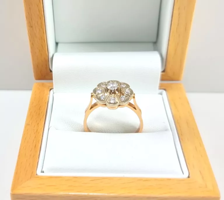 ZŁOTY PIERŚCIONEK Z DIAMENTAMI 0.40CT P585 4.54G R16