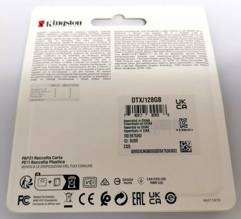 PENDRIVE KINGSTON 128GB USB 3.2DT EXODIA