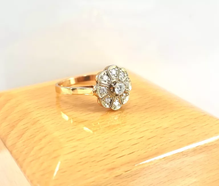 ZŁOTY PIERŚCIONEK Z DIAMENTAMI 0.40CT P585 4.54G R16