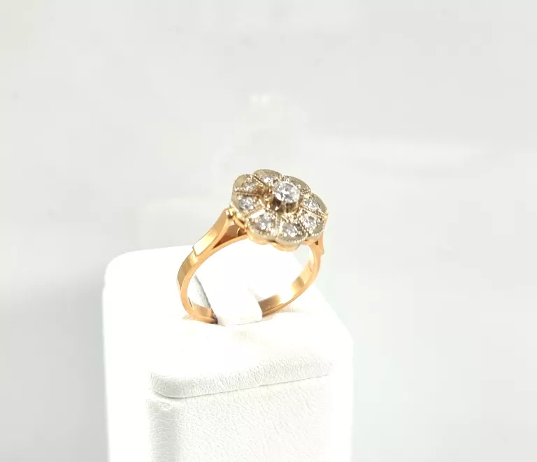 ZŁOTY PIERŚCIONEK Z DIAMENTAMI 0.40CT P585 4.54G R16