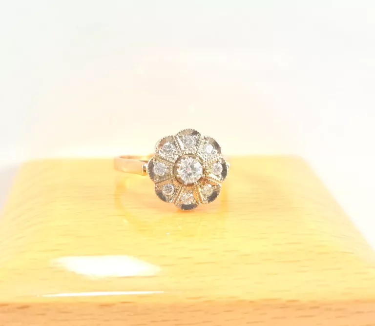 ZŁOTY PIERŚCIONEK Z DIAMENTAMI 0.40CT P585 4.54G R16