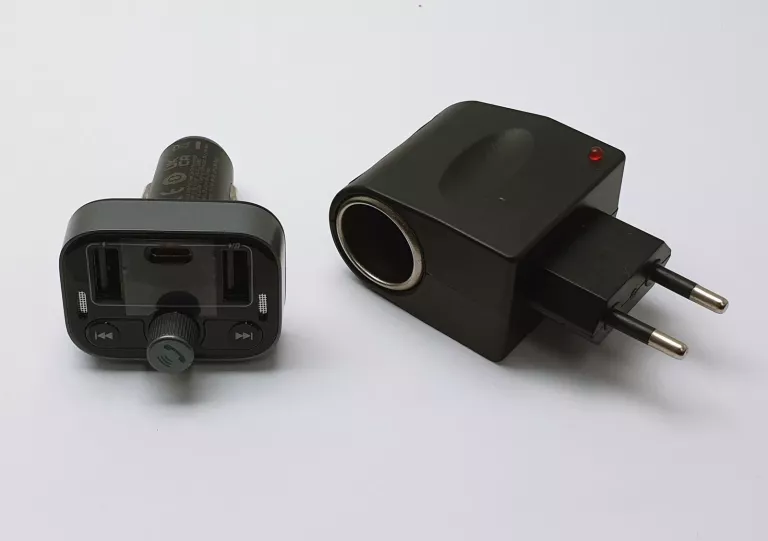 TRANSMITER FM BASEUS S-09 + ADAPTER DO WTYCZKI 230V
