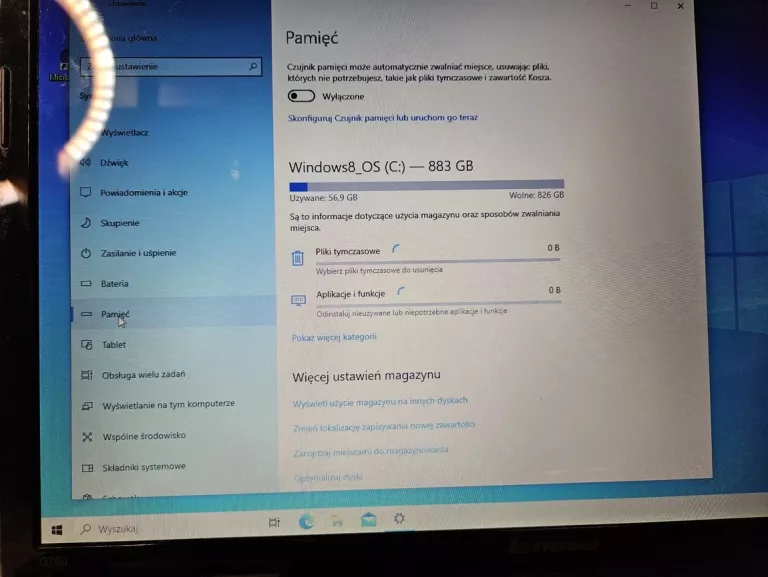 LAPTOP LENOVO G780 INTEL CORE I3\6GB\1TB DZIAŁA TYLKO NA ZASILACZU