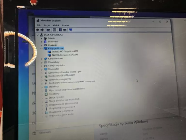 LAPTOP LENOVO G780 INTEL CORE I3\6GB\1TB DZIAŁA TYLKO NA ZASILACZU