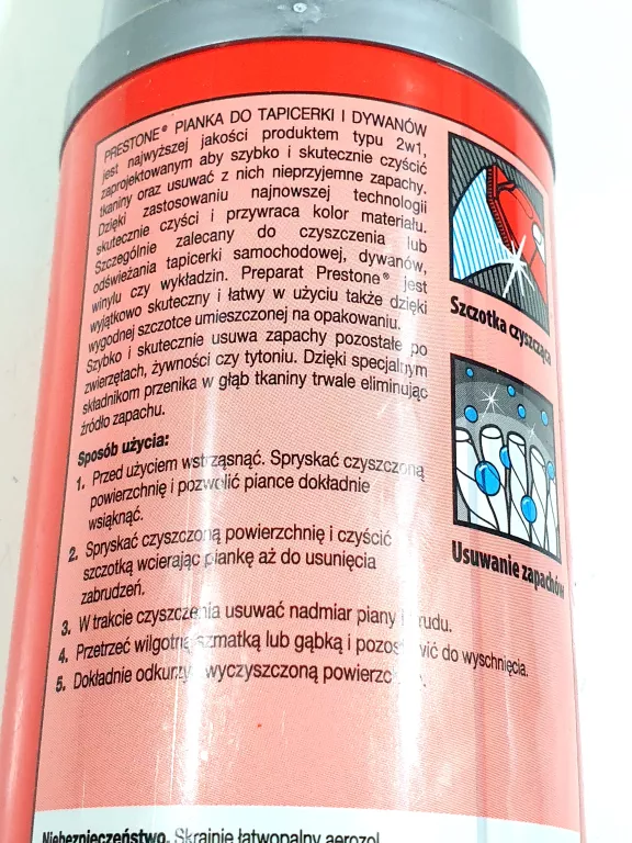 PRESTONE PIANKA DO CZYSZCZENIA TAPICERKI I DYWANÓW