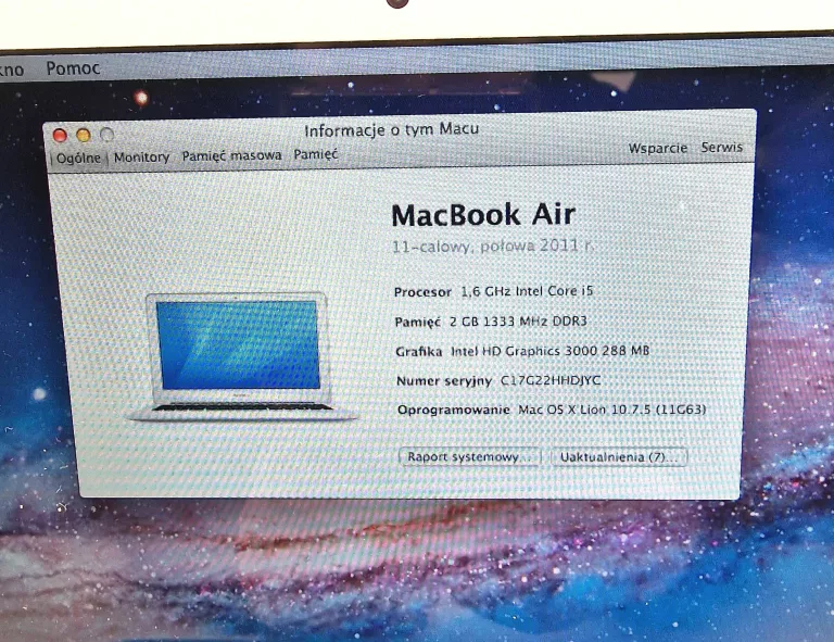 LAPTOP APPLE MACBOOK AIR A1370