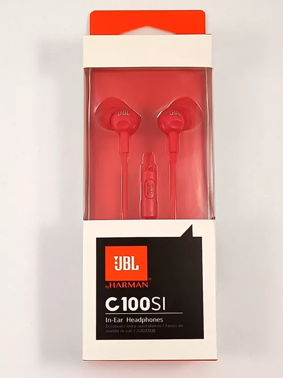 SŁUCHAWKI JBL C100SI CZERWONE