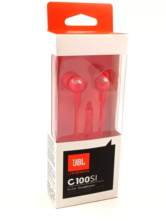 SŁUCHAWKI JBL C100SI CZERWONE