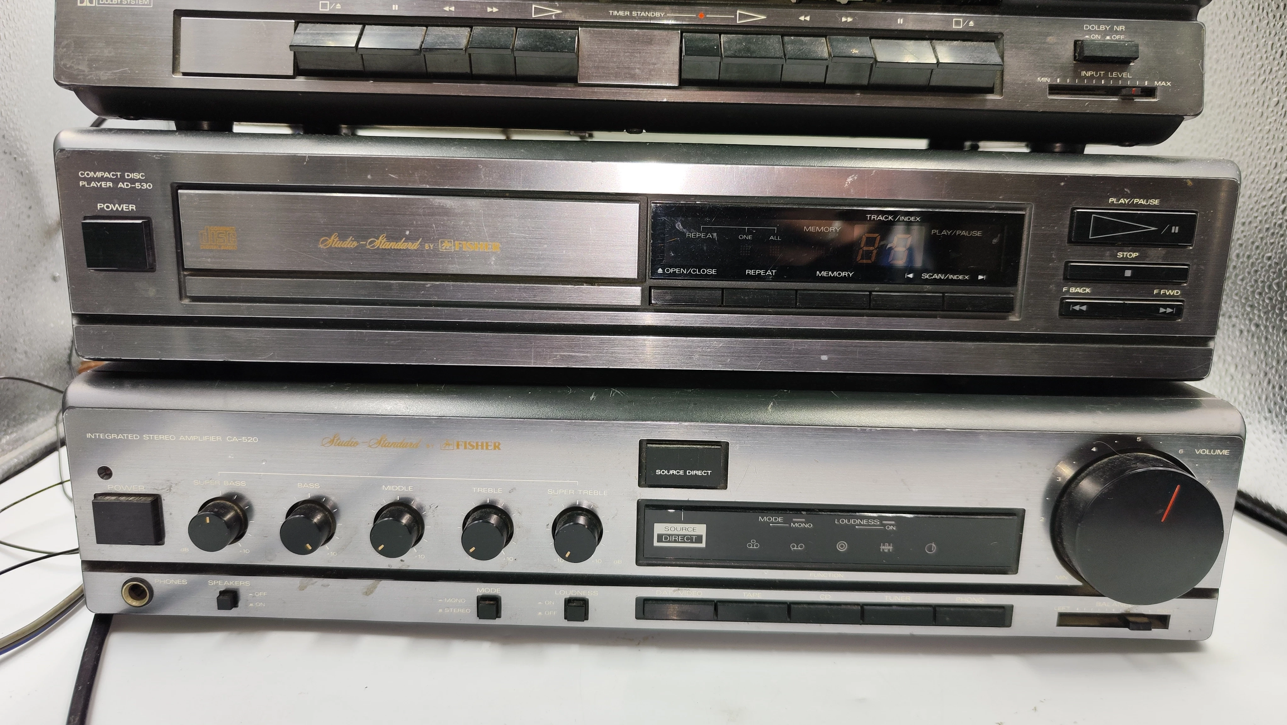 wieza-fisher-ca-520-fm-520-cr-w530-mt-530-ad-530-stan-uzywany