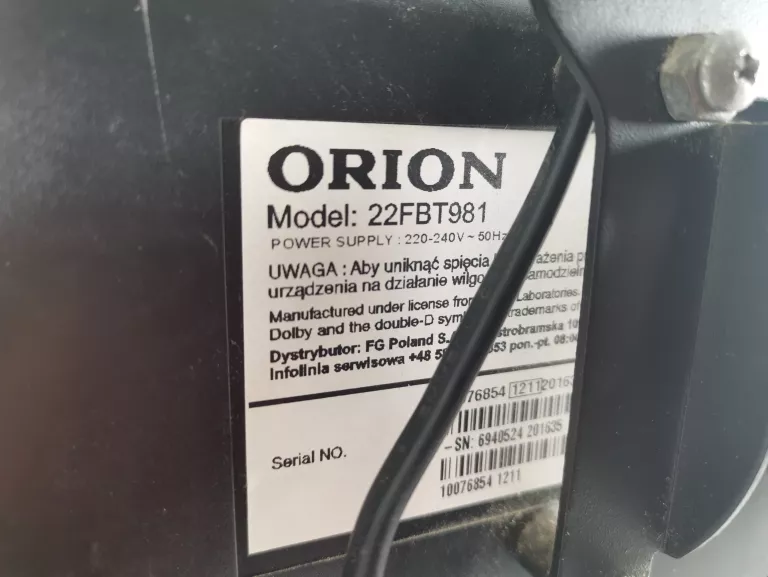 TELEWIZOR ORION TV22FBT981 TELEWIZOR LED BACKLIGHT 22"
