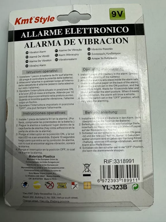 ALARM WIBRACYJNY KMT STYLE YL-323B